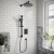 Villeroy & Boch Universal Dual Concealed Mixer Shower with Shower Kit and Round Fixed Head - Matt Black | Thumbnail Image