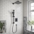 Villeroy & Boch Universal Dual Concealed Mixer Shower with Shower Kit and Square Fixed Head - Matt Black | Thumbnail Image