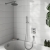 Villeroy & Boch Universal Dual Concealed Mixer Shower with Shower Kit, Round Fixed Head and Overflow Filler - Chrome | Thumbnail Image