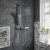 Villeroy & Boch Universal Thermostatic Square Bar Mixer Shower with Shower Riser Kit - Chrome | Thumbnail Image