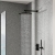 Villeroy & Boch Universal Showers Rain Wall Mounted Round Shower Arm 408mm Length - Matt Black