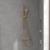 Villeroy & Boch Verve Slider Rail Shower Kit with Three Function Handset - Brushed Gold