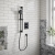 Villeroy & Boch Verve Slider Rail Shower Kit with Three Function Handset - Matt Black