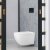 Villeroy & Boch ViConnect Angular Dual Button Toilet Flush Plate - Glass Glossy Black