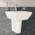 VitrA Integra Square Basin with Semi Pedestal 450mm Wide - 1 Tap Hole | Thumbnail Image