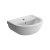 Vitra Milton Cloakroom Basin and Full Pedestal 450mm Wide - 1 Tap Hole