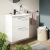 Vitra Root Flat Compact Wall Hung 2-Drawer Vanity Unit with Basin 600mm Wide | Thumbnail Image