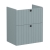 Vitra Root Groove Compact Wall Hung 2-Drawer Vanity Unit with Basin 600mm Wide - Matt Fjord Green | Thumbnail Image