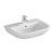 Vitra S20 Wash Basin and Full Pedestal 600mm Wide 1 Tap Hole