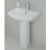 Vitra S20 Cloakroom Basin and Full Pedestal 500mm Wide 1 Tap Hole
