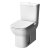 Vitra S20 Cloakroom Suite Toilet and 450mm 1 Tap Hole Basin - Soft Close Seat