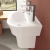 Vitra S20 Cloakroom Basin and Small Semi Pedestal 450mm Wide 2 Tap Hole