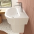 Vitra S20 Cloakroom Basin and Small Semi Pedestal 450mm Wide 1 Tap Hole