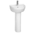 Vitra S50 Basin and Full Pedestal 450mm Wide - 1 Tap Hole