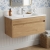 Vitra S50+ Wall Hung 1-Drawer Vanity Unit with Basin 1000mm Wide - Golden Oak | Thumbnail Image