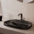 Vitra Suit Single Lever Side Action Basin Mixer Tap - Glossy Black | Thumbnail Image