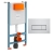 Vitra V-Fix Wall Hung Toilet Frame with Cistern and Square Flush Plate - 1120mm H x 480mm W | Thumbnail Image