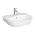 Vitra Zentrum Basin with Semi Pedestal 600mm Wide - 1 Tap Hole