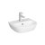 Vitra Zentrum Cloakroom Basin with Full Pedestal 450mm Wide - 1 Tap Hole