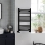 Vogue Axis Straight Heated Towel Rail 800mm H x 500mm W - Matt Black | Thumbnail Image