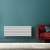 Vogue Fly Line Single Designer Horizontal Radiator 452mm H x 1200mm W - White | Thumbnail Image