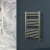Vogue Focus Metallics Straight Heated Ladder Towel Rail 800mm H x 500mm W - Satin Brushed Nickel | Thumbnail Image