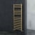 Vogue Focus Metallics Straight Heated Ladder Towel Rail 1200mm H x 500mm W - Brushed Brass | Thumbnail Image