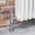 West Abbey Throttle Angled Manual Radiator Valve and Lockshield - Satin Nickel | Thumbnail Image
