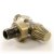 West Abbey Angled Manual Radiator Valve and Lockshield - Old English Brass
