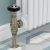 West Admiral Angled Thermostatic Radiator Valve and Lockshield - Antique Brass
