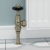 West Admiral Angled Thermostatic Radiator Valve and Lockshield - Antique Brass