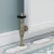 West Admiral Angled Thermostatic Radiator Valve and Lockshield - Antique Brass