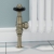 West Admiral Angled Thermostatic Radiator Valve and Lockshield - Antique Brass