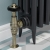 West Admiral Angled Thermostatic Radiator Valve and Lockshield - Antique Brass