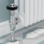 West Admiral Angled Thermostatic Radiator Valve and Lockshield - Chrome