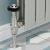 West Admiral Angled Thermostatic Radiator Valve and Lockshield - Satin Nickel