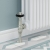 West Admiral Angled Thermostatic Radiator Valve and Lockshield - Satin Nickel