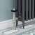 West Admiral Angled Thermostatic Radiator Valve and Lockshield - Satin Nickel