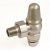 West Admiral Angled Thermostatic Radiator Valve and Lockshield - Satin Nickel