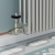 West Admiral Straight Thermostatic Radiator Valve and Lockshield - Satin Nickel