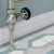 West Admiral Straight Thermostatic Radiator Valve and Lockshield - Satin Nickel