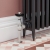 West Amberley Angled Thermostatic Radiator Valve and Lockshield - Satin Nickel | Thumbnail Image