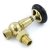 West Amberley Angled Thermostatic Radiator Valve and Lockshield - Polished Brass