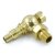 West Amberley Angled Thermostatic Radiator Valve and Lockshield - Polished Brass