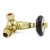 West Amberley Corner Thermostatic Radiator Valve and Lockshield - Polished Brass