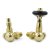 West Amberley Corner Thermostatic Radiator Valve and Lockshield - Polished Brass