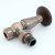 West Bentley Traditional TRV Thermostatic Radiator Valve and Lockshield Angled - Antique Copper
