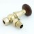 West Bentley Traditional TRV Thermostatic Radiator Valve and Lockshield Angled - Brass