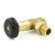 West Old School Black and Brass Radiator Valve and Lockshield 1/2 Inch - Un-Lacquered Brass
