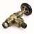 West Commodore Traditional Angled Manual Radiator Valve and Lockshield - Antique Brass